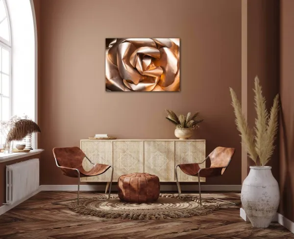 Impresi Obraz Abstrakt zlatá ruža - 70 x 50 cm