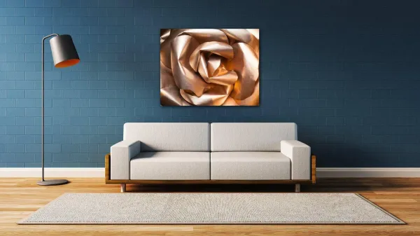 Impresi Obraz Abstrakt zlatá ruža - 90 x 70 cm