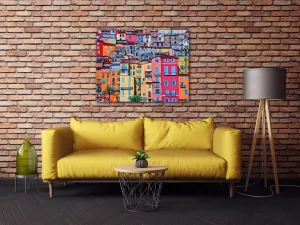 Impresi Obraz Farebné domy - 90 x 70 cm