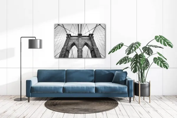 Impresi Obraz Brooklyn bridge čiernobiely - 60 x 40 cm