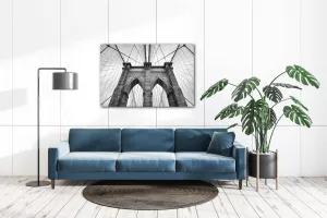 Impresi Obraz Brooklyn bridge čiernobiely - 60 x 40 cm