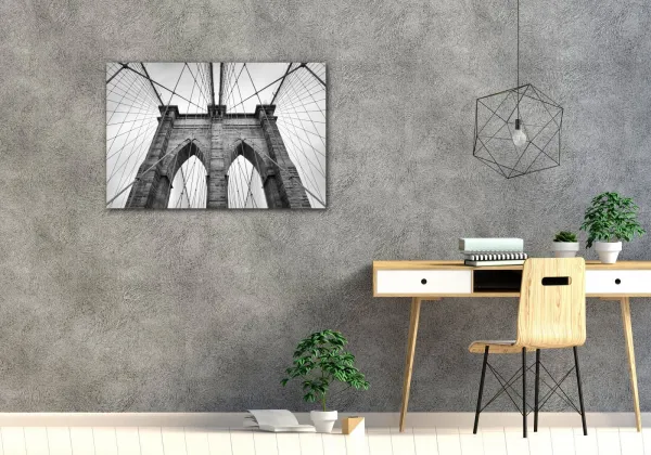 Impresi Obraz Brooklyn bridge čiernobiely - 60 x 40 cm