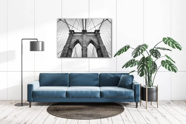Impresi Obraz Brooklyn bridge čiernobiely - 70 x 50 cm