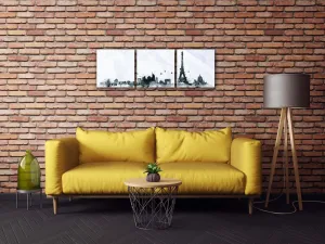 Impresi Obraz Paríž panorama - 90 x 30 cm (3 dielny)