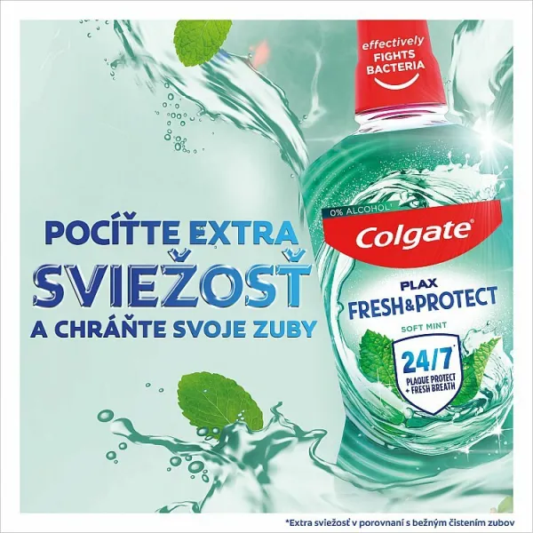Colgate Plax Soft Mint ústna voda proti zubnému povlaku 500 ml