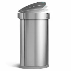 Simplehuman SEMI-ROUND 45L - silver - Bezdotykový kôš