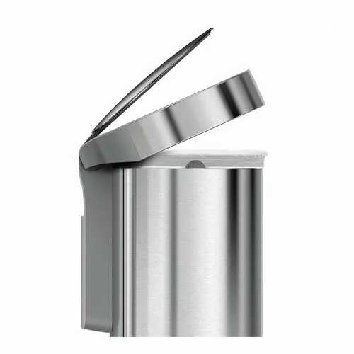 Simplehuman SEMI-ROUND 45L - silver - Bezdotykový kôš