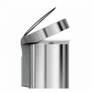 Simplehuman SEMI-ROUND 45L - silver - Bezdotykový kôš
