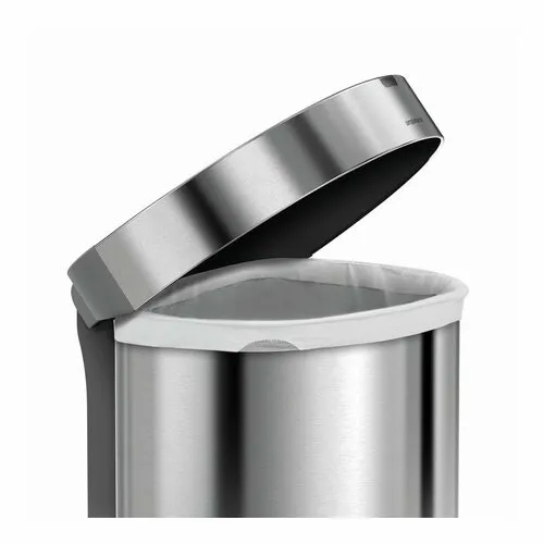 Simplehuman SEMI-ROUND 45L - silver - Bezdotykový kôš