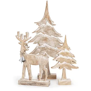 4Home Dekorácia z mangového dreva Frozen Tree, 30 cm, S