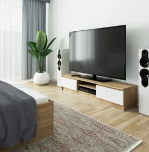 Ak furniture TV stolík Ronon 160 cm sonoma/biely