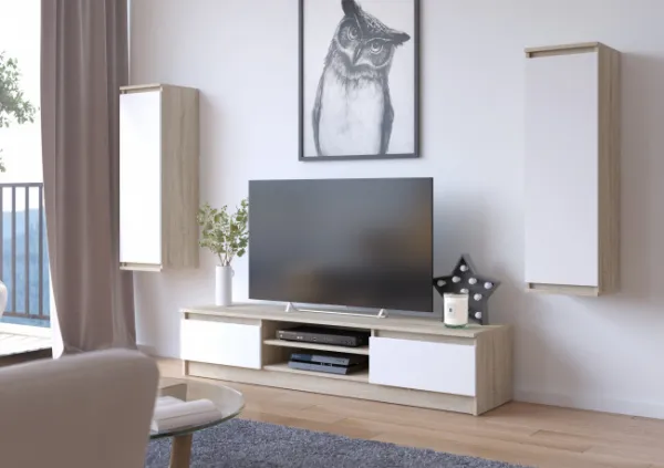 Ak furniture TV stolík Ronon 160 cm sonoma/biely