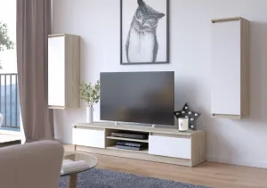 Ak furniture TV stolík Ronon 160 cm sonoma/biely