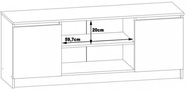 Ak furniture TV stolík Beron 140 cm sonoma