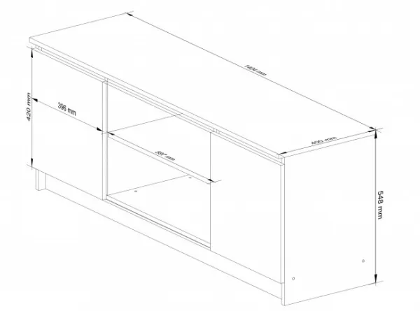Ak furniture TV stolík Beron 140 cm sonoma