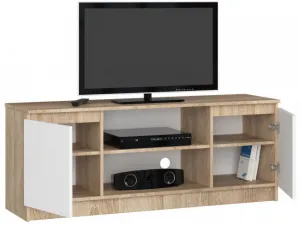 Ak furniture TV stolík Beron 140 cm sonoma/biela