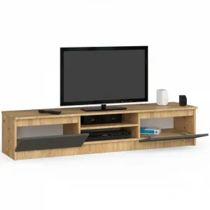 Ak furniture TV stolík Ronon 160 cm remeselný dub/grafit sivý