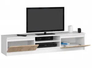 Stolík pod TV RTV K 160 CLP biely / sonoma
