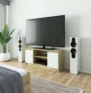 Ak furniture TV stolík Tonon 120 cm dub artisan/biely