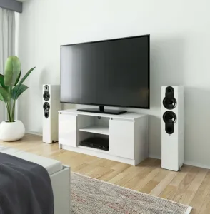 Ak furniture TV stolík Tonon 120 cm biely lesk