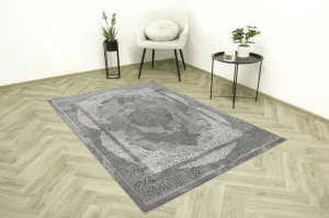 Koberec Allora Plus B826A ornament, sivý / strieborný