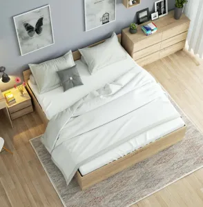 Ak furniture Posteľ CLP 180x200 cm dvojlôžko s roštom dub sonoma