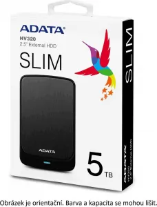 A-Data Externý pevný disk ADATA 1TB 2,5" USB 3.1 AHV320, čierna