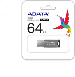 A-Data ADATA Flash Disk 64GB UV250, USB 2.0 Dash Drive, strieborná
