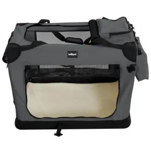 Leopet Prepravný box pre psov L, 70 x 52 x 52 cm, antracit