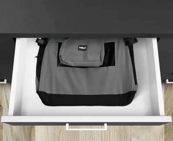 Leopet Prepravný box pre psov L, 70 x 52 x 52 cm, antracit