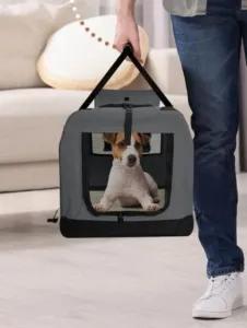 Leopet Prepravný box pre psov L, 70 x 52 x 52 cm, antracit