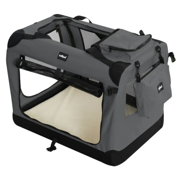 Leopet Prepravný box pre psov L, 70 x 52 x 52 cm, antracit