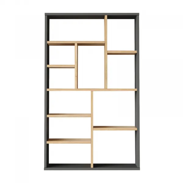 Knižnica Houseland Sia dub Castello/antracitovo sivá