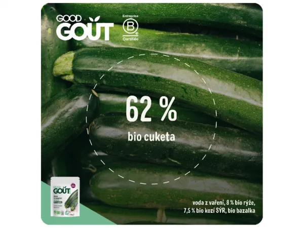 Good Gout Bio Kapsička Cuketové rizoto s kozím syrom 190 g,GOOD GOUT BIO Cuketové rizoto s kozím syrom 190 g