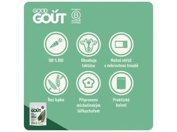 Good Gout Bio Kapsička Cuketové rizoto s kozím syrom 190 g,GOOD GOUT BIO Cuketové rizoto s kozím syrom 190 g