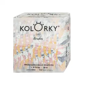 KOLORKY DAY Plienky jednorazové eko, štetec L (8-13 kg) 19 ks,KOLORKY DAY Plienky jednorazové eko, štetec L (8-13 kg) 19 ks