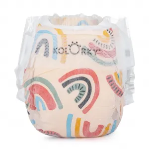KOLORKY DAY déšť a duhy S 3-6 kg 25 ks,KOLORKY DAY Plienky jednorazové eko, dážď&dúhy S (3-6 kg) 25 ks