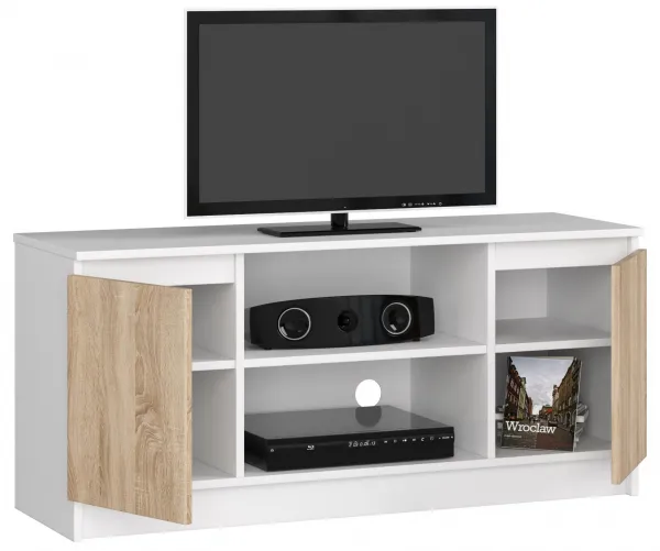 Ak furniture TV stolík Tonon 120 cm biely/sonoma