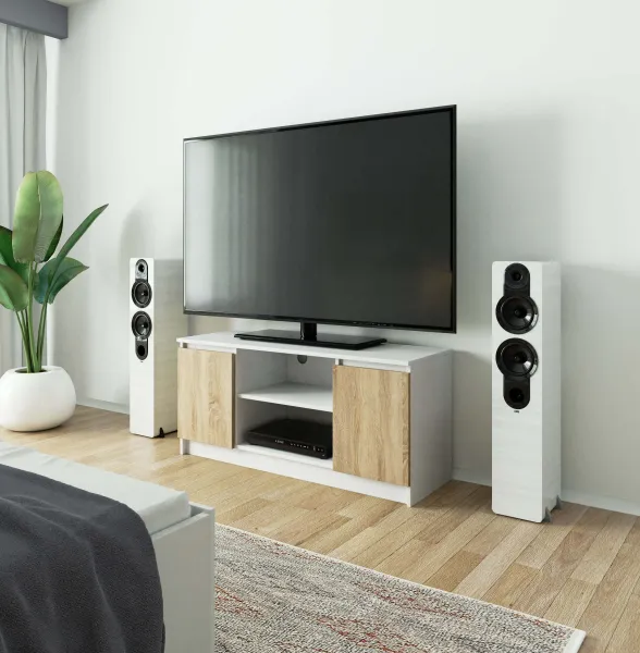 Ak furniture TV stolík Tonon 120 cm biely/sonoma