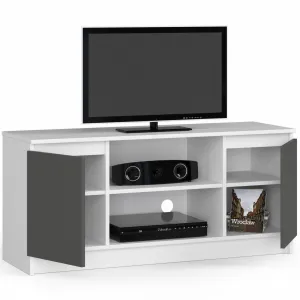 Ak furniture TV stolík Tonon 120 cm biely/grafitový sivý
