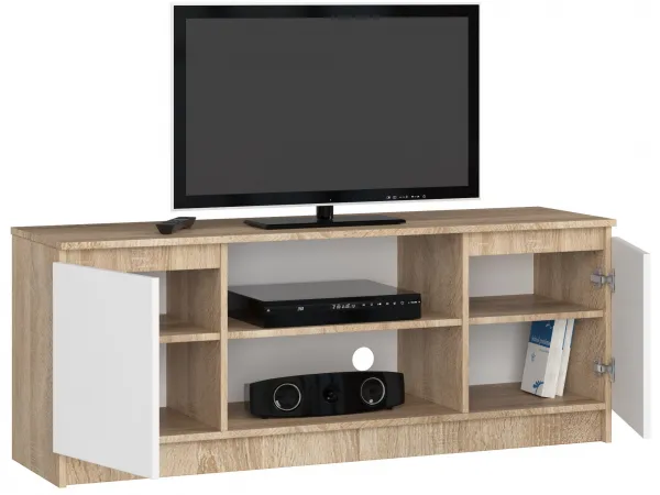 Ak furniture TV stolík Beron 140 cm sonoma/biela