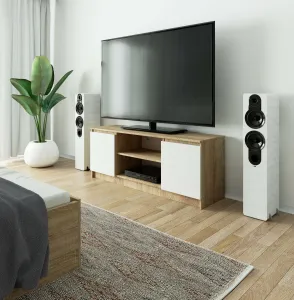 Ak furniture TV stolík Beron 140 cm sonoma/biela