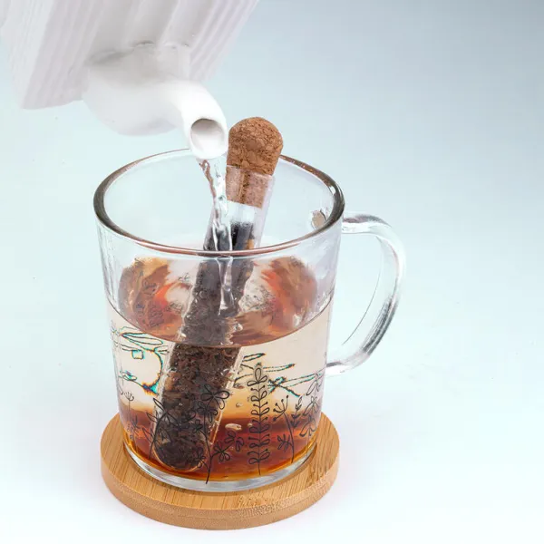 Orion Sklenený hrnček s infuzérom LÚKA, 420 ml