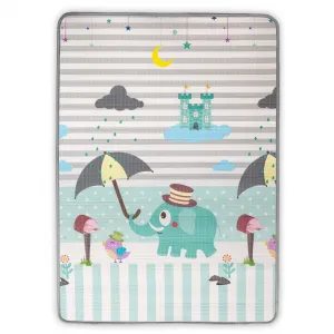Rolovacia podložka pre deti Kinder 120x178 cm - čísla a sloník