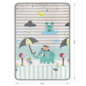 Rolovacia podložka pre deti Kinder 120x178 cm - čísla a sloník