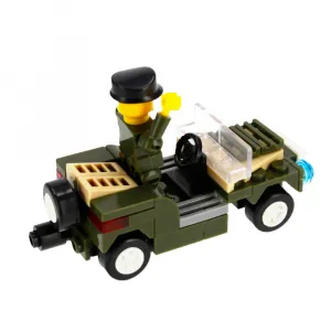 CreativeToys Vojenské vozidlo s panáčikom Stavebnica