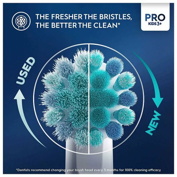 Oral B PRO Kids 3+ náhradné hlavice na zubnú kefku pre deti Spiderman 4 ks