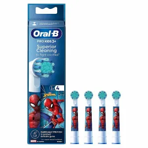 Oral B PRO Kids 3+ náhradné hlavice na zubnú kefku pre deti Spiderman 4 ks