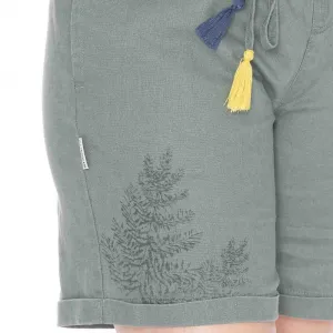 Bushman Dámske ľanové kraťasy Creta, svetlozelené 36
