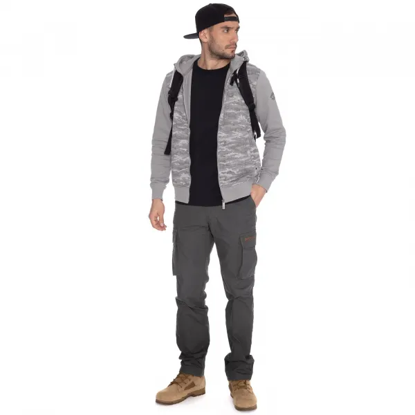 Bushman Pánska mikina Jeff, svetlošedá S